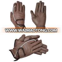 Horse Riding Gloves Riders Trend Reflectable Synthetic BROWN AND BLACK